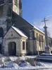 L'église de Sainte Marguerite sur Duclair sous la neige janvier 2026